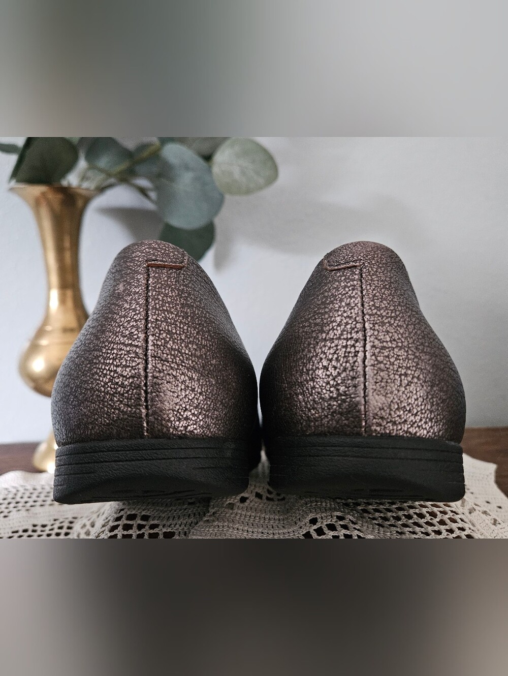 Dansko Larisa Upper Leather Pewter Metallic Loafers Size 9. - Picture 3 of 10